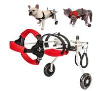 ROFALI Pet Wheelchair for Back Legs, Adjustable Full Support Pet Wheelchair, Small Pets Large Dog Wheelchair for Back Legs with 2 Wheels, Assist Small Pets Hind Limbs to Recover Their Mobility(XXS)