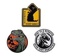 ROFARSO Jurassic Dinosaurs Enamel Pin Set Velociraptor Lapel Pins Fashion Brooch Accessory for Backpacks Badges Hats Bags for Women Girls Kids Gift