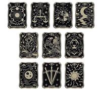 ROFARSO Tarot Card Enamel Brooch Pin Set Divination Lapel Pins Accessory for Backpacks Badges Hats Bags for Women Girls Kids Gift, Enamel, enamel, Enamel, enamel