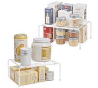 ROFAY Kitchen Cupboard Organiser-2 Pack Metal Wire Storage Shelf Insert Rack for Kitchen Countertop, Pantry, Cabinet, Fridge