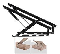 ROFBIHG 2Pcs Storage Bed Lift Mechanism Kit Modern Simple Tatami Bed Gas Strut Gas Spring Set Heavy Duty for Box Bed Sofa Storage Space Saving DIY Project Lifter Lift Up Hardware Black(900mm)