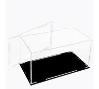 ROFBIHG Acrylic Display Case, UV Protected Transparent Show Box, Self-Assembly Transparent Box Dustproof Protection for Figurines/Building Blocks/Medals/Models, Collectibles(Black,H50cm,L45xW20cm)