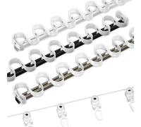 ROFBIHG Heavy-Duty Aluminum Curtain Track, Silent Rail with Dual Nano Mute Strips & 60mm Spacing Nano Pulleys, S-Shaped Wave Design, Room Divider Ceiling or Wall Track System(White,340cm(11.2ft))
