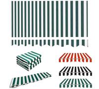 ROFBIHG Outside Retractable Awnings Replacement Fabric, Sun Shade Replacement Canvas with Front Valance, Heavy Duty Outdoor Canopy Cloth for Balcony Terrace Courtyard Villa(Green,4x2.5m(13x8.2ft))