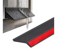 ROFBIHG Self-Adhesive Waterproof Strip for Windows, Rubber Weather Seal with 135° Drainage - for Diverting House Rainwater, Black Rain Deflector, Cut to Length(3m(9.8ft),5.5cm)