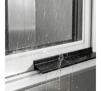 ROFBIHG Window Rain Drip Guard, Self Adhesive Rubber Weather Stripping, 135° Angled Water Deflector, Outdoor Waterproof Door Window Baffle, for Exterior Windowf(1.5m(4.9ft),4.5cm)