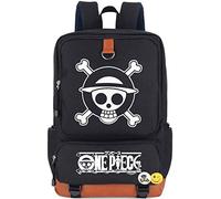 Roffatide 18L Cartoon Anime One Piece Backpack School Backpack for Girls Boys Teen Student Book Bag Luminous Laptop Backpack fit 15.6in Nylon Travel Daypack Black