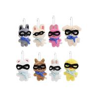 Roffatide 8pcs Kpop Stray Keychain Set SKZOO Plush Keyrings Cute Pendant Fan Merch Gifts for STAY Friends Family Style D