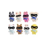 Roffatide 8pcs Kpop Stray Plush Doll Keychain Set SKZOO Plush Doll Keyrings Cute Pendant Fan Merch Gifts for STAY Friends Family Style D