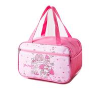 Roffatide Anime 9L Pink Bunny Lunch Bag Cute Travel Picnic Container Nylon Lunch Box for Women Reusable Insulated Lunch Bag for Work Park Beach Pink B