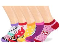 Roffatide Anime Ankle Socks 5 Pairs Low Cut Socks Cosplay No Show Socks For women men
