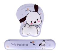 Roffatide Anime Black Ear dog Keyboard Wrist Rest and Mouse Pad Wrist Support Ergonomic Memory Foam Set for Office Laptop Mac Computer Gaming Durable Comfortable Typing &Wrist Pain Relief (2 Pack)