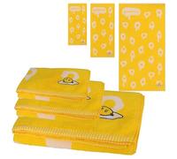 Roffatide Anime Cartoon 3 Towels Set Gudetama Bath Towels Hand Towels Hair Towels Highly Absorbent Towels for Bathroom Gym Hotel Spa Lighter Weight Quicker Dry Super Absorbent d
