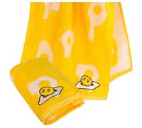 Roffatide Anime Cartoon 3 Towels Set Gudetama Bath Towels Hand Towels Hair Towels Highly Absorbent Towels for Bathroom Gym Hotel Spa Lighter Weight Quicker Dry Super Absorbent Yellow 50 * 25cm