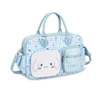 Roffatide Anime Cinna-White Dog 17.5L Women's Travel Duffel Bag Cute Cartoon Sports Gym Yoga Bag Weekender Carry-on Shoulder Tote Water Resistant Workout Overnight Handbag Blue