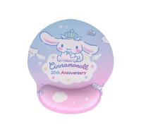 Roffatide Anime Cinnamonroll Mouse Pad Ergonomic Mouse Pad with Wrist Support Cartoon Cute Rest Office Mousepad Non-Slip PU Base Gamepad Mat Rubber Base for Laptop Computer Blue