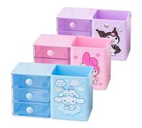 Roffatide Anime Cinnamoroll Melody Kuromi Desktop Desk Office Supplies Container Pen Holder for Desk Cute Pencil Cup Pot Makeup Brush Holder Mini Box