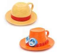 Roffatide Anime Coffee Mugs Straw Hat Ceramic Coffee Tea Milk Cup Office Cup Gift or Souvenir for Christmas Birthday 2 Pcs Set