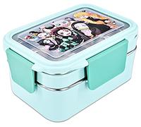 Roffatide Anime Demon Slayer All-in-One Bento Boxes Kamado Tanjirou Nezuko Agatsuma Zenitsu Hashibira Inosuke Lunch Box Containers for Food Fruit Snack