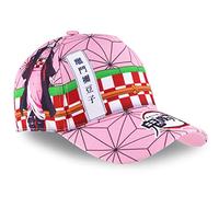 Roffatide Anime Demon Slayer Baseball Cap Printed with Kamado Tanjirou Kamado Nezuko Adjustable Cotton Dad Hat