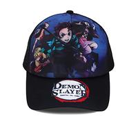 Roffatide Anime Demon Slayer Baseball Cap Printed with Main Character Kamado Tanjirou Adjustable Cotton Mesh Back Dad Hat