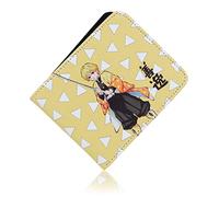 Roffatide Anime Demon Slayer Wallets Agatsuma Zenitsu Artificial Leather Slim Multi Purpose Wallet Men Women Bi-Fold Wallet