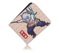 Roffatide Anime Demon Slayer Wallets Hashibira Inosuke Artificial Leather Slim Multi Purpose Wallet Men Women Bi-Fold Wallet