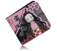 Roffatide Anime Demon Slayer Wallets Kamado Nezuko Artificial Leather Slim Bi-Fold Multi Purpose Tsukino Usagi Princess Serenity Wallet