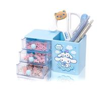 Roffatide Anime Desktop Desk Office Supplies Container Pen Holder for Desk Cute Pencil Cup Pot Makeup Brush Holder Mini Box