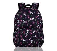 Roffatide Anime Evil Bunny Backpack Evil Rabbit Backpack Cute Cartoon Daily Travel Bag All Over Printed Daypack Black