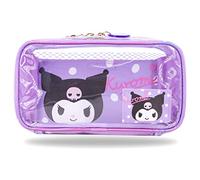 Roffatide Anime Evil Rabbit Clear Makeup Bag Purple Waterproof Cosmetic Case Holographic PVC Toiletry Pouch Travel Packing Bag for Girls