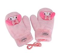 Roffatide Anime Glove My Melody Fuzzy Mittens Full Finger Plush Fleece Mittens Winter Embroidered Gloves Pink