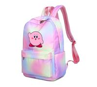 Roffatide Anime Kirby Backpack 15.6'' Laptop Backpacks Rainbow Pink Backpack Carry on Travel Backpack Weekend Bag