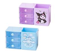 Roffatide Anime Kuromi Desktop Desk Office Supplies Container Pen Holder for Desk Cute Pencil Cup Pot Makeup Brush Holder Mini Box