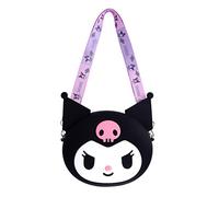 Roffatide Anime Kuromi Small Crossbody Bag Shoulder Bag Cute Cartoon Zipper Messenger Bag Coin Wallet for Women Girls
