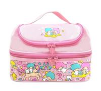 Roffatide Anime Lunch Bag for Man Woman Leakproof Lunch Box Double-Deck Large Compartment Lunch Container Tote for Work Travel Pink