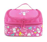 Roffatide Anime Lunch Bag for Man Woman Leakproof Lunch Box Double-Deck Large Compartment Lunch Container Tote for Travel Work Pink