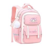 Roffatide Anime Melody Backpack Large Capacity Schoolbag for Girls Boys Teens Travel Rucksack for Primary Middle Students Pink