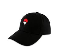 Roffatide Anime Naruto Uchiha Symbol Baseball Cap Adjustable Dad Hat Low Profile Snapback Hat Embroidered Cotton Curved Brim Golf Hat Black