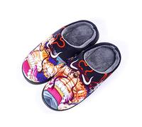 Roffatide Anime One Piece Fuzzy Slippers Kaidou Closed Toe Open Back Slippers with Rubber Sole House Slippers Non-Slip Indoor Plush Shoes for Women 8.5-9.5/ Men 9-10