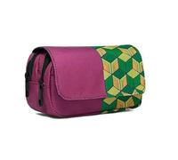Roffatide Anime Pencil Case Large Capacity Double Layer Stationery Bag Multi-Functional Cosmetic Travel Organizer Pouch for Girls Women Purple
