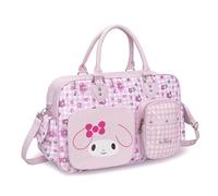 Roffatide Anime Pink Bunny 17.5L Women's Travel Duffel Bag Cute Cartoon Sports Gym Yoga Bag Weekender Carry-on Shoulder Tote Water Resistant Workout Overnight Handbag Pink