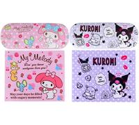 Roffatide Anime Pink Bunny Evil Rabbit 2 Sets Cartoon Eyeglasses Case Hard Shell Eyeglasses Case with Glasses Cloth Portable Protective Glasses Cover for Boys Girls Pink Purple