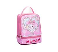 Roffatide Anime Pink Bunny Lunch Bag Cute Small Travel Picnic Container Nylon Double Layers Lunch Box Reusable Insulated Lunch Bag for Work Park Pink