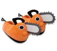 Roffatide Anime Pochita House Slippers - Chainsaw Man Fuzzy Slippers with Rubber Sole for Women, Men & Children