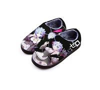 Roffatide Anime Re:ZERO -Starting Life in Another World Slippers Rem Closed Back Rubber Sole House Plush Slippers Slip-On Fuzzy Slippers for Women 7-8/ Men 7.5-8.5