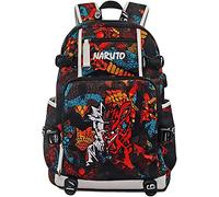 Roffatide Anime School Bag for Boys Girls Luminous Print Bag Large Backpack with USB Charging Port Ideal for Christmas