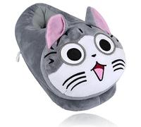 Roffatide Anime Slippers Chi's Sweet Home Cute Cat Slipper Closed Back Slippers House Plush Slip-On Fuzzy Warm Slippers One Size Grey