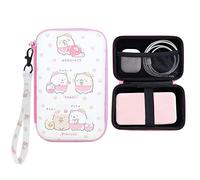 Roffatide Anime Sumikko Gurashi Earphone Earbud Carrying Case with Strap Universal Protective Case Portable Wall Charger and Cable Storage Holder Case with Zipper