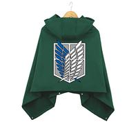 Roffatide Anime Survey Corps Cape Cloak Wings of Freedom Hooded Throw Fleece Wearable Blankets Cosplay Costume 150 * 70cm